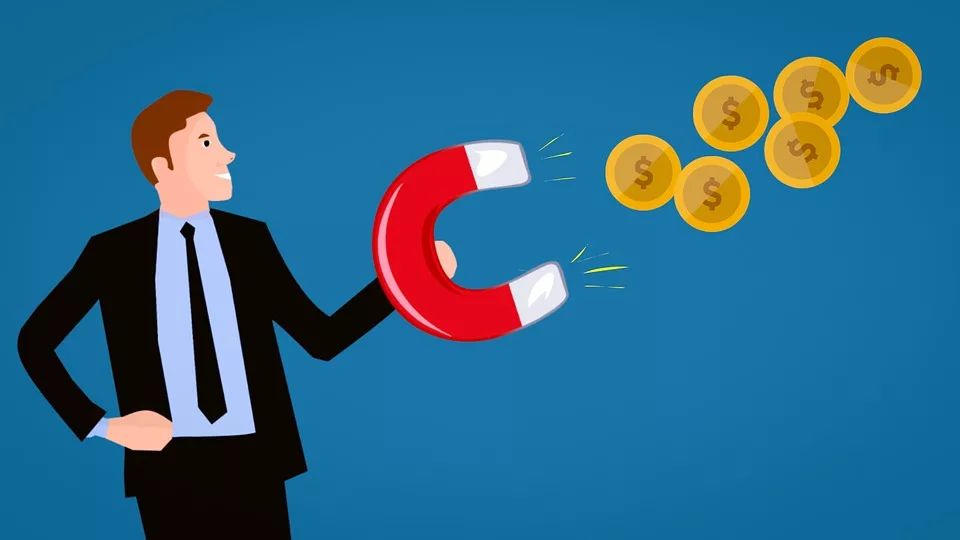 profits cartoon character earn money online work